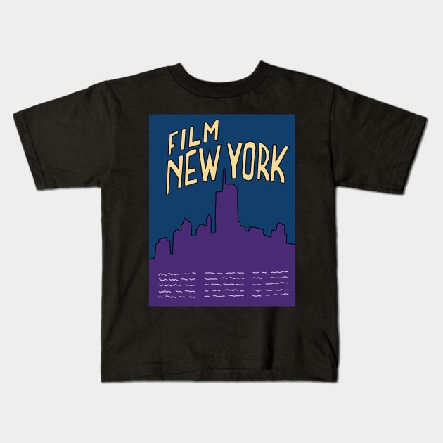 Film New York Ad Kids T-Shirt by saintpetty